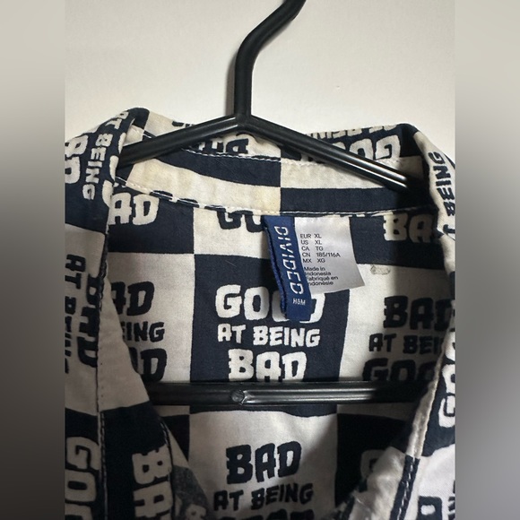 H&M Divided Good at Being Bad / Bad at Being Good Dress Shirt - Picture 2 of 4